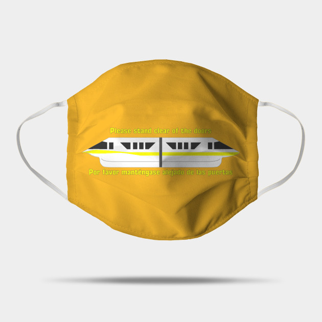 Please Stand Clear Of The Doors Yellow Monorail Mask Teepublic