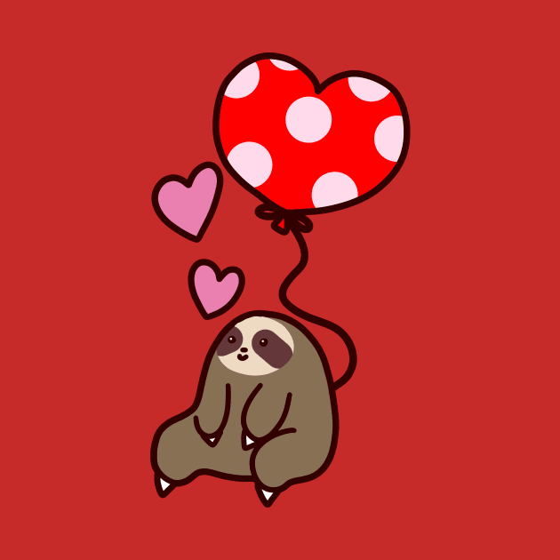 Sloth Valentine Balloon by saradaboru