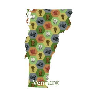 Vermont State Map Board Games T-Shirt