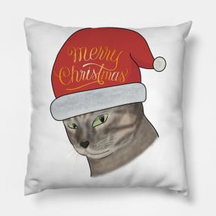 Kitty Santa-Merry Christmas Pillow