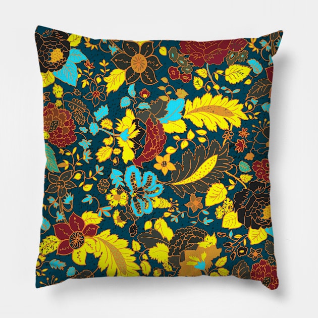 roses primary colors Pillow by Remotextiles