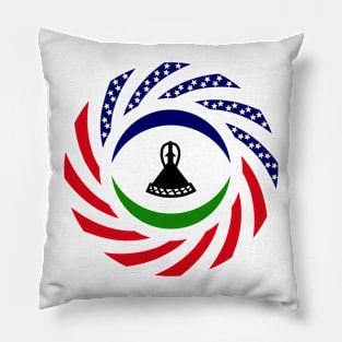 Mosotho American Multinational Patriot Flag Series Pillow