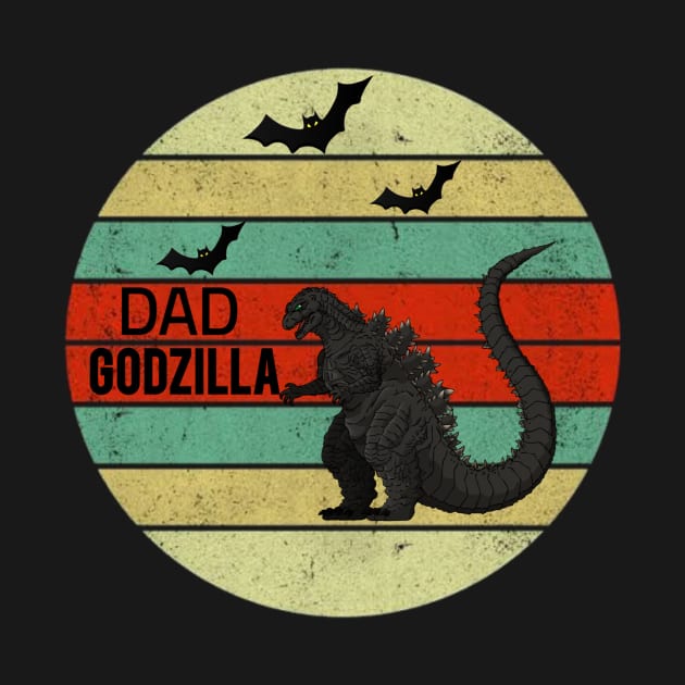 T-shirt Dad Godzilla by Younis design 