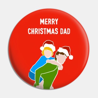 Merry Christmas Dad Pin