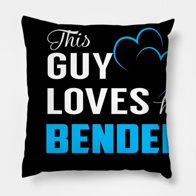 This Guy Loves His BENDER Pillow by TrudiWinogradqa