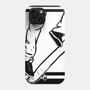 Ollie skateboard flip trick Phone Case