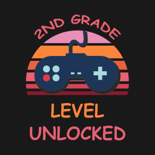 2nd Grade Level Unlocked - School Boys girls and Kids T-Shirt