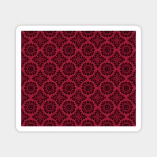 Flower ornament baroque 21102020 dark red Magnet