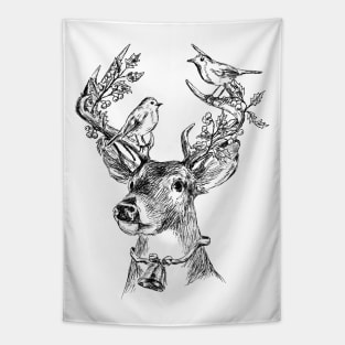 Christmas deer Tapestry