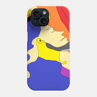 a monk who meditates in the evening at sunset Phone Case