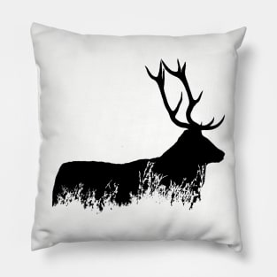 Stag Silhouette art Pillow