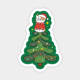 Cat Christmas Tree Magnet