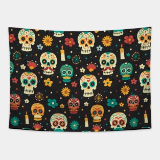 Sugar Skull Pattern Tapestry