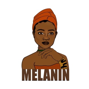 Melanin Queen Black Pride Art T-Shirt