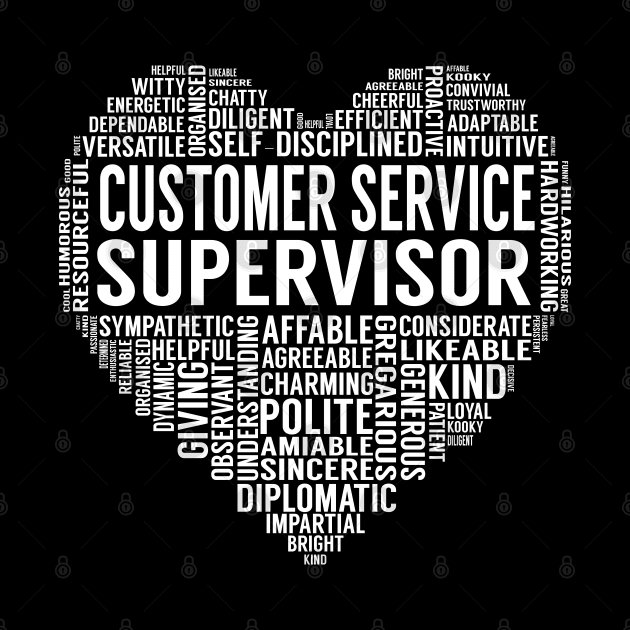 Customer Service Supervisor Heart by LotusTee