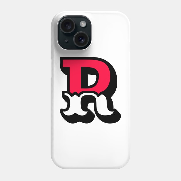 Monogram R - Alphabet Scrapbooking Red/White Circus Style Phone Case by RetroGeek
