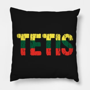 Lithuanian Tetis Dad Father Tevas Lietuva Flag Pillow