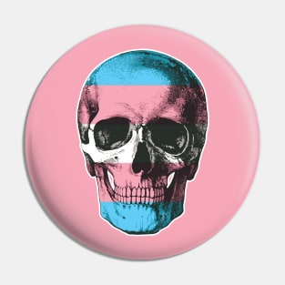 Trans Skull Pin