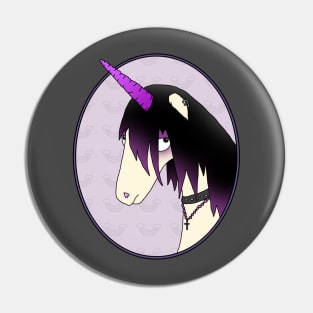 Goth Unicorn - Sunshine and happiness is not my thing Pin