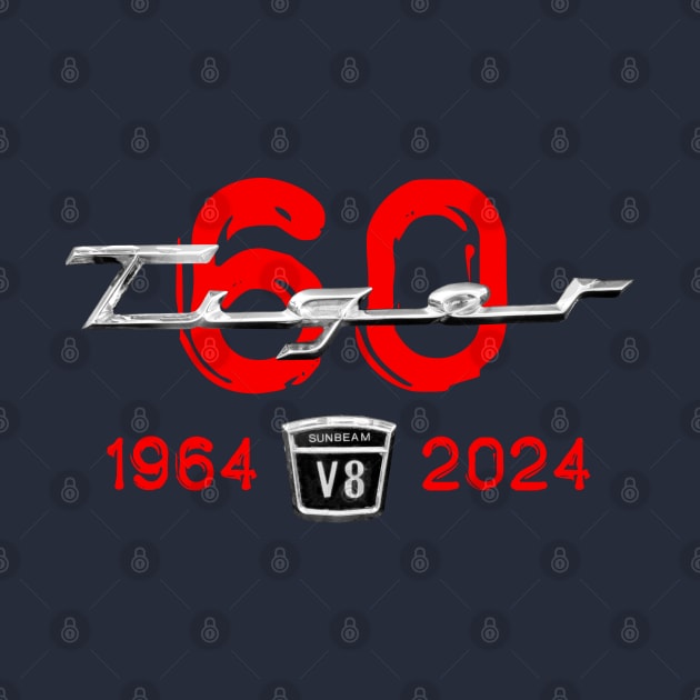 Sunbeam Alpine Tiger V8 1960s car logo 60th anniversary special edition by soitwouldseem