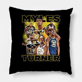 Vintage Myles Turner Indiana Retro Pillow