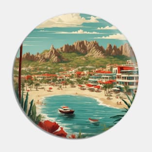 Cabo San Lucas Baja California Mexico Vintage Tourism Travel Pin