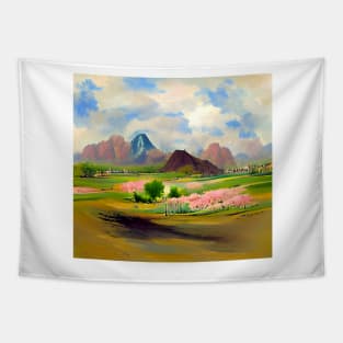 Spring Mountain Landscape Tapestry