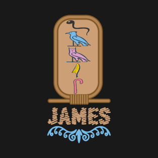 JAMES-American names in hieroglyphic letters-James, name in a Pharaonic Khartouch-Hieroglyphic pharaonic names T-Shirt