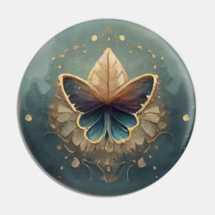 Botanical Watercolor Butterfly Pin