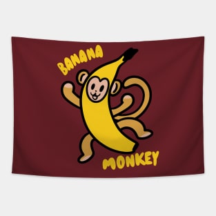 banana monkey Tapestry