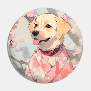 Cute Dog wearing a Kimono - Anime Wallpaper Pin