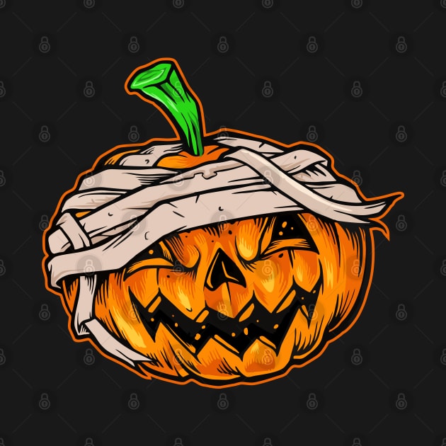 pumpkin face halloween by sharukhdesign