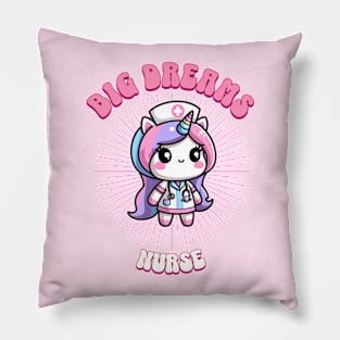 Big Dreams Nurse Unicorn | Dream Big! Pillow