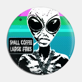 Funny Retro Alien Sci Fi Humor Pin