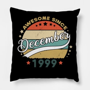 Awesome Since December 1999 Birthday Retro Sunset Vintage Pillow