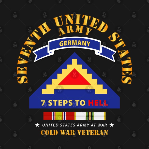 7th Unites States Army - 7 Steps to Hell w Germany Tab - SS w COLD WAR SVC X 300 by twix123844