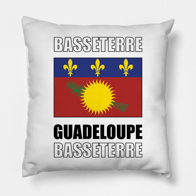 Flag of Guadeloupe Pillow by KewaleeTee