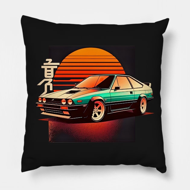 80s Retro Car Pillow by lightsonfire