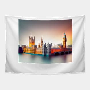 3D Effect Papercut Art - Cityscape Scene Tapestry