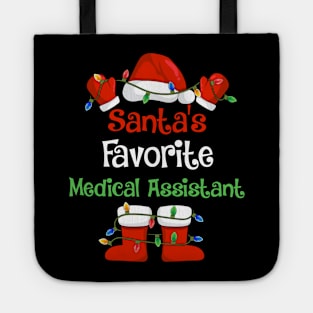 Santa's Favorite Medical Assistant Funny Christmas Pajamas Tote