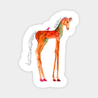 Horse and Bird Magnet