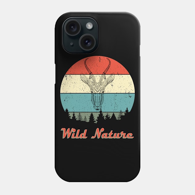 Wild Nature Deer Abstract Sunset Phone Case by SmileSmith