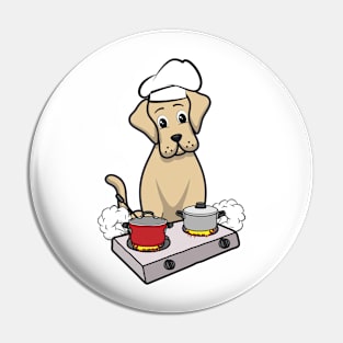 Funny big Dog is a chef Pin