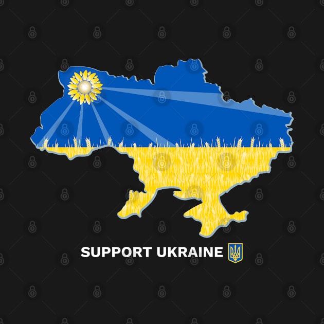 Tryzub Ukraine Map by jasminemayer