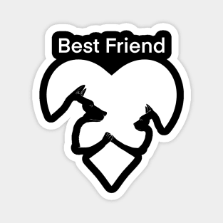 Dog and cat best friends Magnet