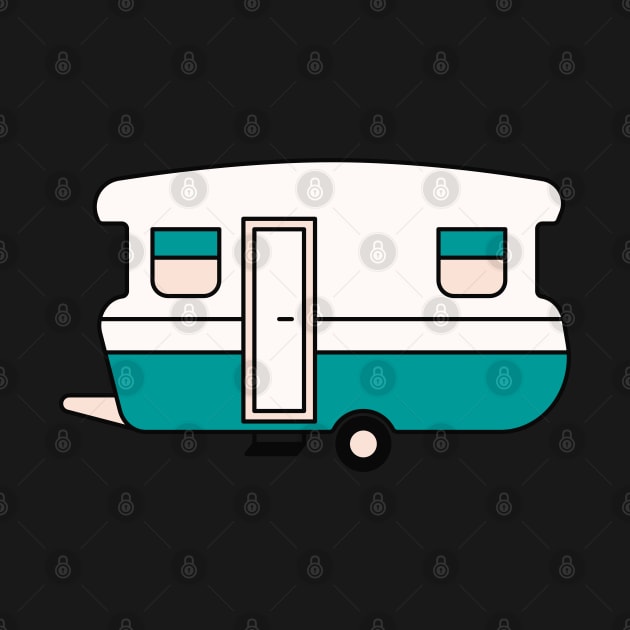 Retro Caravan Camping Trailer by THP Creative