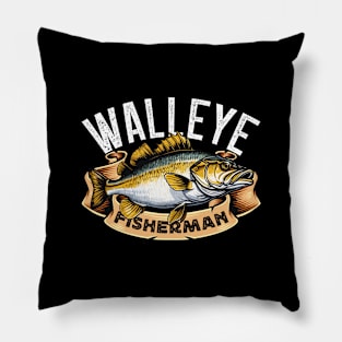 Walleye Fishing Walleye Fisherman Loves Boating Pillow