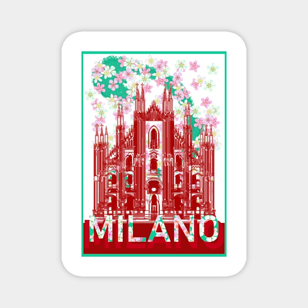 SPRING IN MILANO Magnet by joancaronil