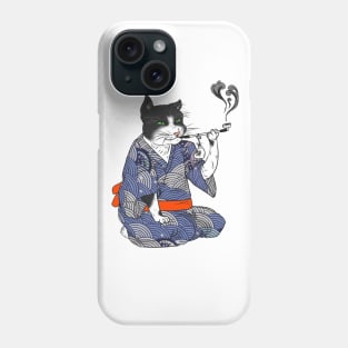 The cat smokes Phone Case