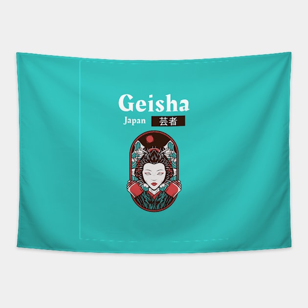 Geisha Japan | 芸者 Tapestry by AladdinHub